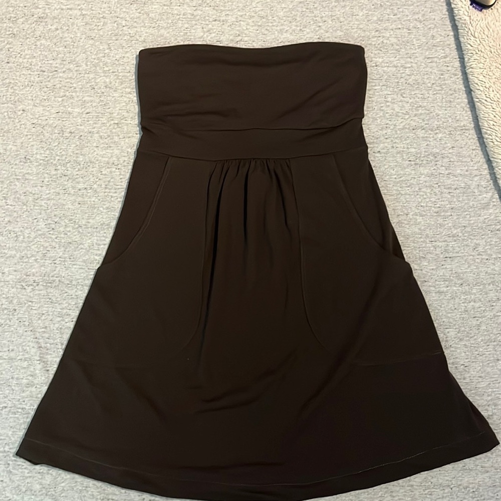 Susana Monaco Strapless Brown Dress- Size Small